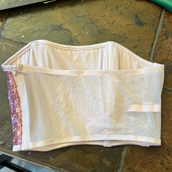 Victoria’s secret pink sequin bustier crop top - Picture 7 of 8